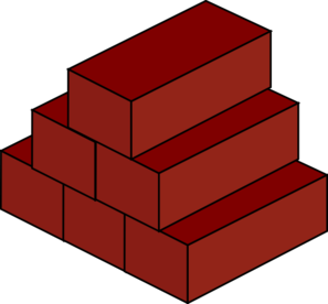 Pyramid Bricks Clip Art, Vect