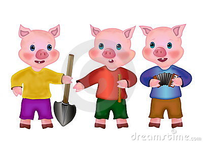 Three Little Pigs clipart set