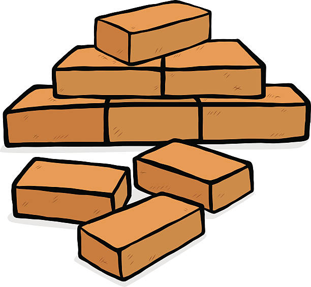 bricks stack vector art illus - Bricks Clipart