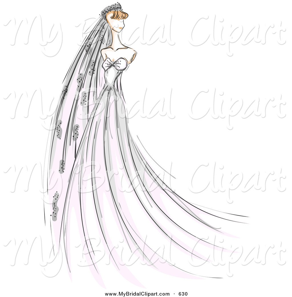 Bridal Clipart of a Sketched .