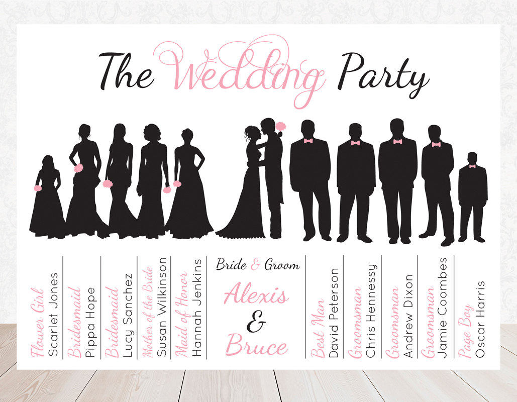Bridal Party Silhouette Clip Art Free Wedding Party Bridal Party