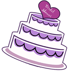 Purple Wedding Shower Clipart