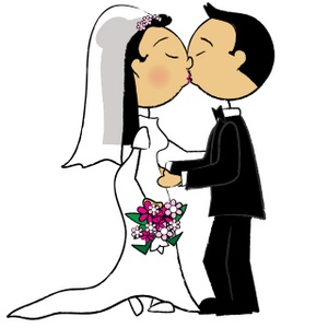 Bride and groom clipart free clipart image