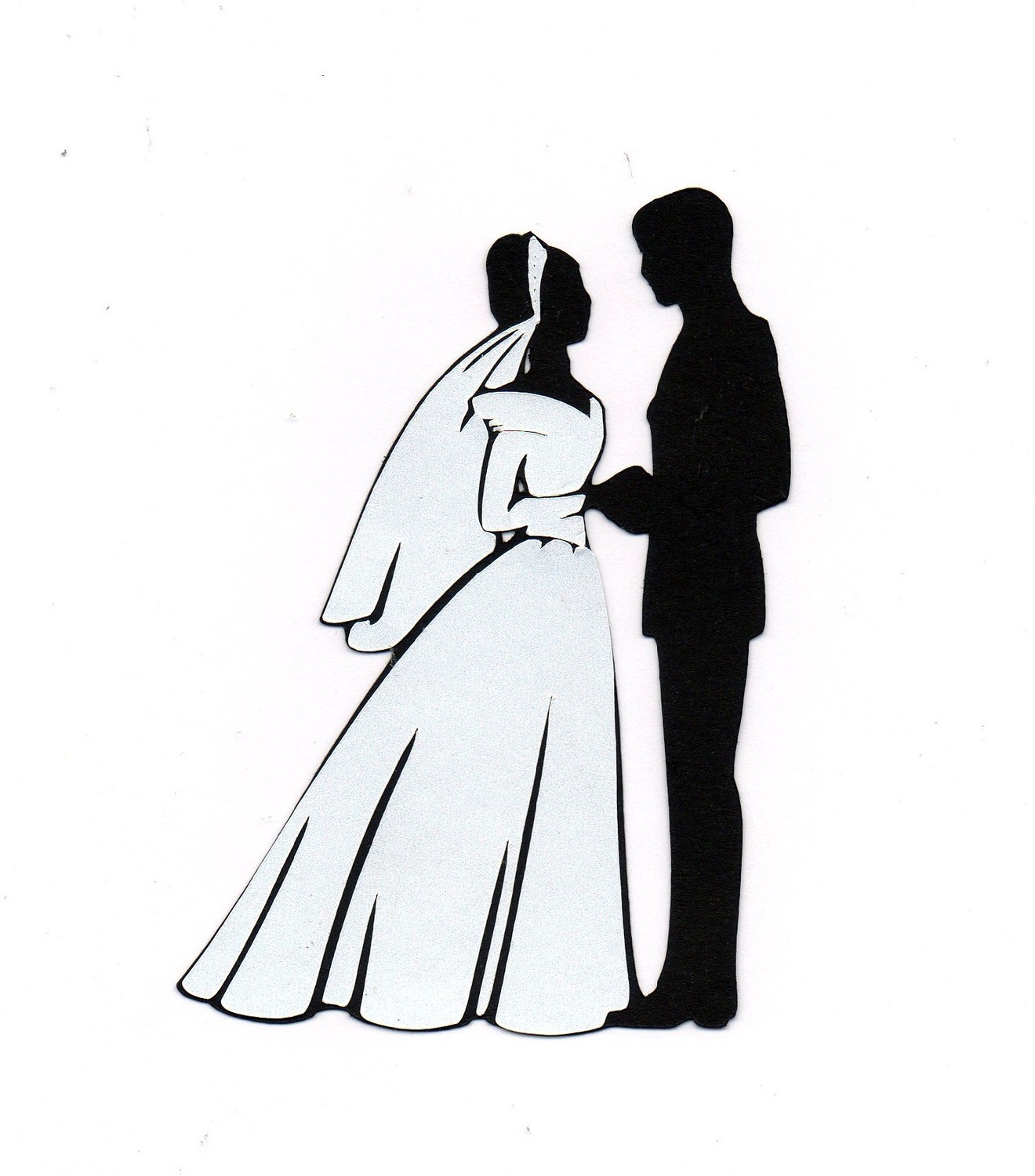 Bride And Groom Silhouette Clip Art Cliparts Co