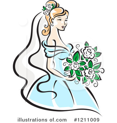 beautiful bride Stock Illustr