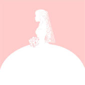 Bride and groom silhouette Cl