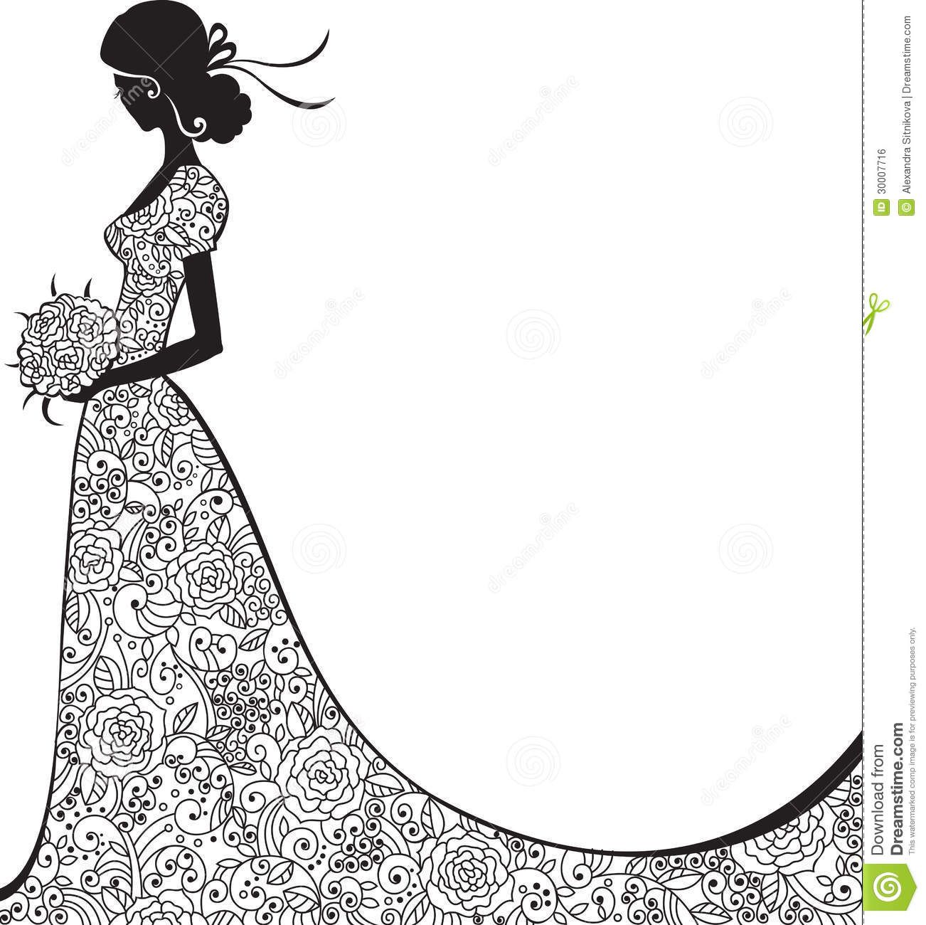 Elegant Bride Clipart | Weddi - Bride Clipart