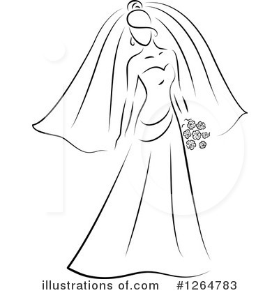 beautiful bride Stock Illustr
