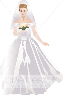 Wedding Recessional Clipart - Bride Clipart