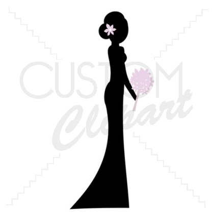bridesmaid silhouette clip art