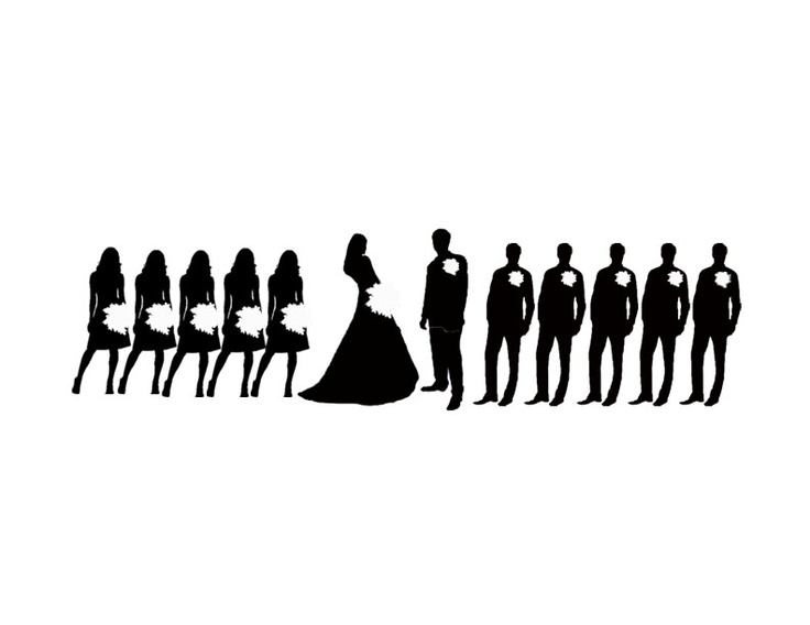 Bridesmaid silhouette clip art - ClipartFest