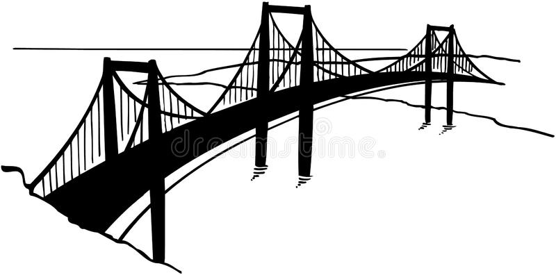 Bridge Cartoon Vector Clipart created in Adobe Illustrator in EPS format  for illustration use in web and print