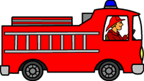 Cartoon Fire Truck - Clipart 