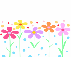 Flower Border Clip Art Backgr