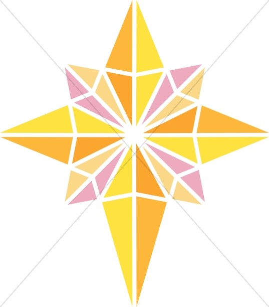 Bright Nativity Star Clipart - Star Of Bethlehem Clipart