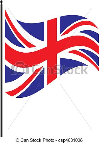 british flag - flapping british flag