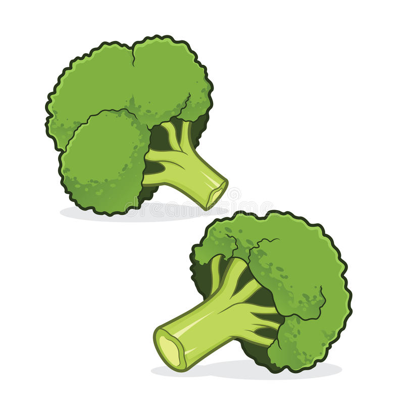 Smiling broccoli cartoon char