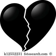 Broken black heart