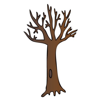 brown bare tree clipart - Bare Tree Clipart
