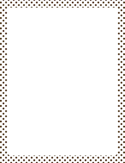 Brown and White Polka Dot Border