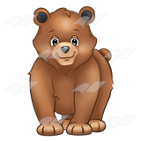 Brown Bear Cub Clipart #1