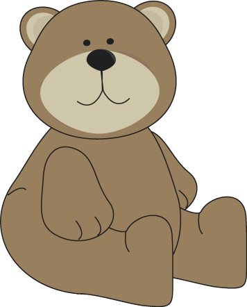 Brown Bear Sitting Down - Cute Bear Clipart