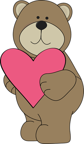 Brown Bear Valentine Heart