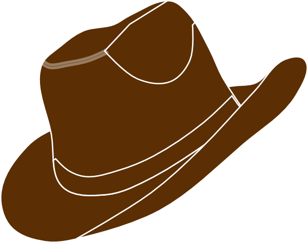 cowboy hat clipart black and 
