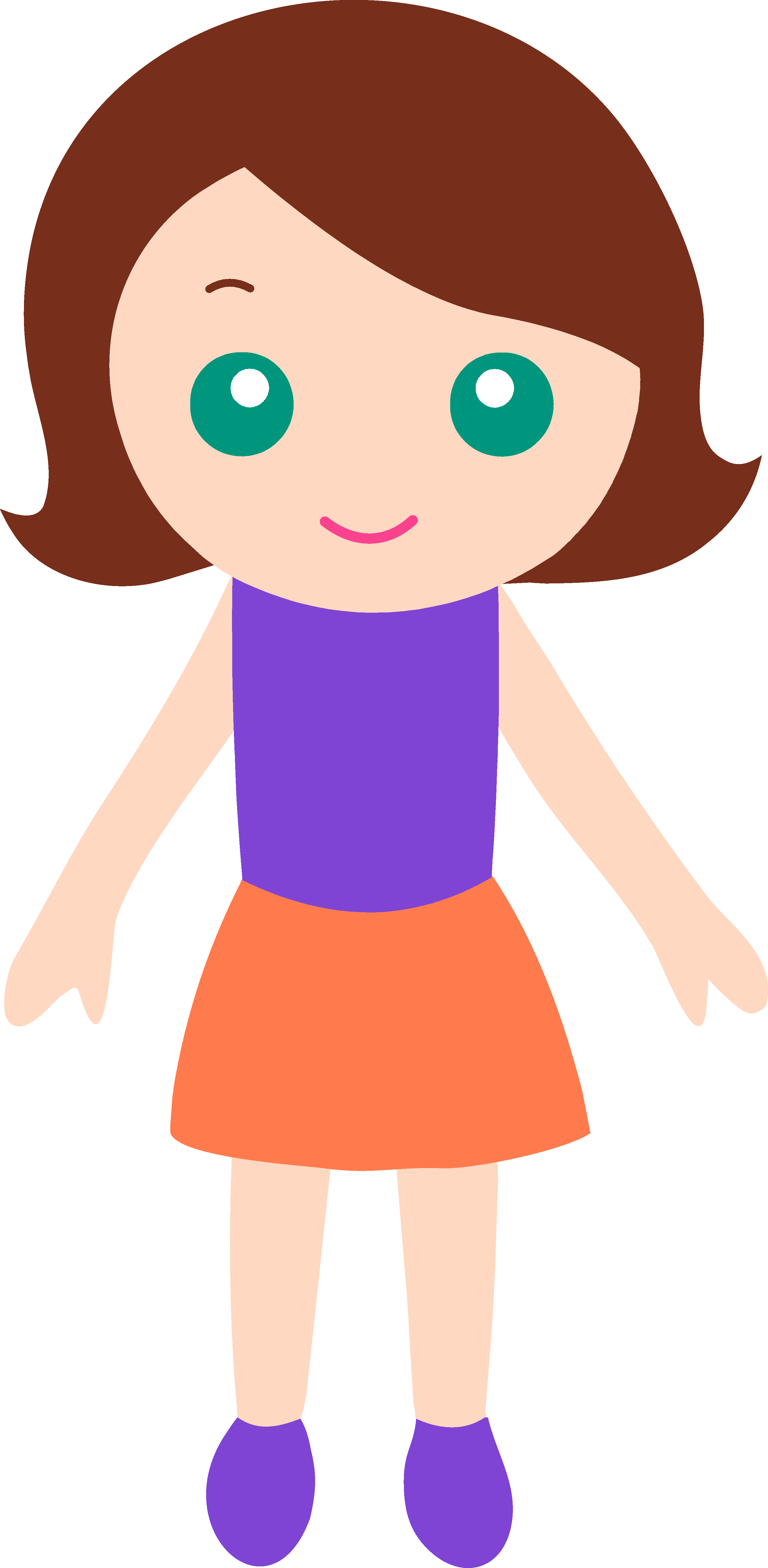 clipart little girl