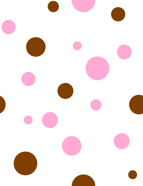 Brown Pink Polka Dots Clip Ar - Polka Dot Clipart