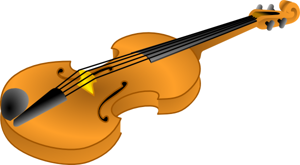Brown Violin clip art - vecto - Fiddle Clipart