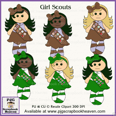 Girl scout borders clipart