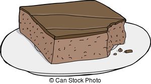 Brownie with Bite Mark on . - Brownie Clipart
