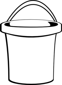 White Bucket Clip Art - Bucket Clipart