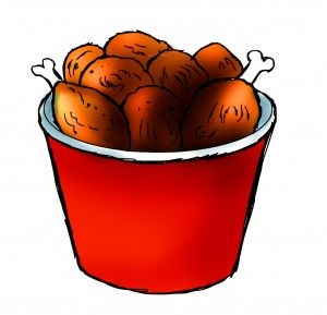 bucket of fried chicken . - Fried Chicken Clip Art