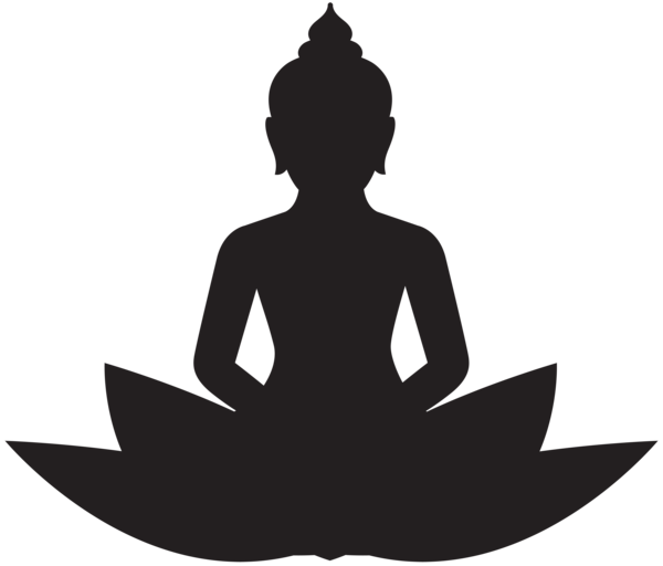 Meditating Buddha Silhouette  - Buddha Clipart