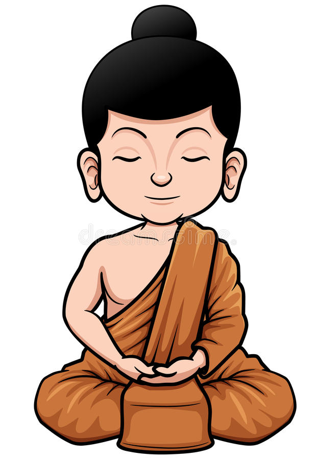 Download Buddhist Monk cartoon stock vector. Illustration of buddhism -  31019270