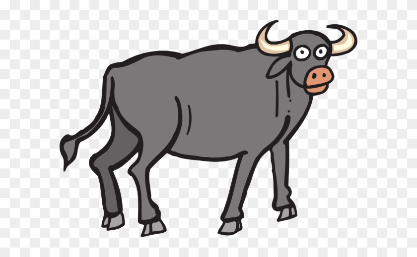 Gray Bull Clip Art Animal Dow - Buffalo Clipart