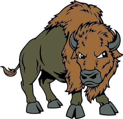 Buffalo mascot clipart kid