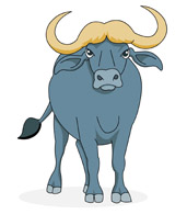 buffalo standing. Size: 72 Kb - Clipart Buffalo