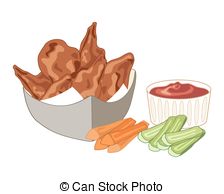 ... buffalo wings - a vector illustration in eps 8 format of a... ...