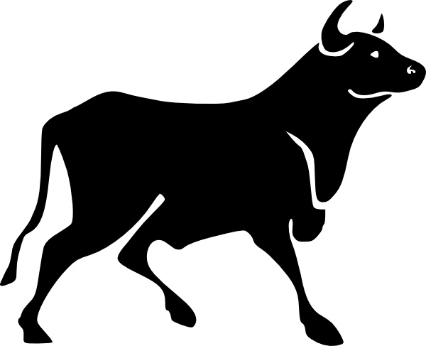 Gray Bull Clip Art Animal Dow