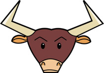 animal bull round icon clipar - Bull Clipart