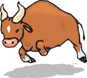 Charging Bull Clip Art - Bull Clipart