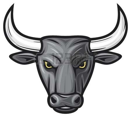 bull head: black bull head (b - Bull Head Clip Art