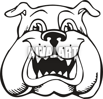 Bulldog football mascot clipa