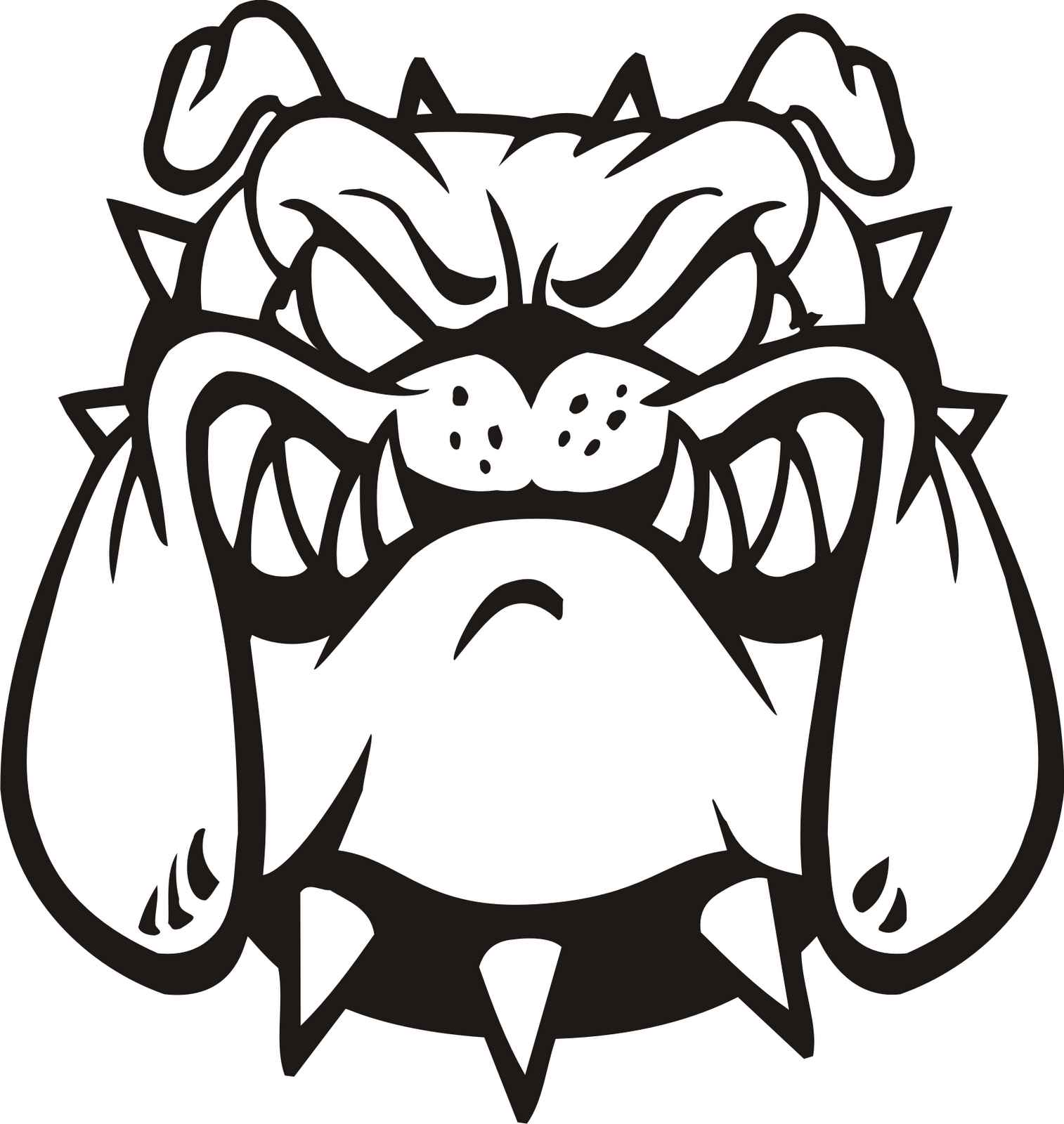 Bulldog Mascot Basketball Cli
