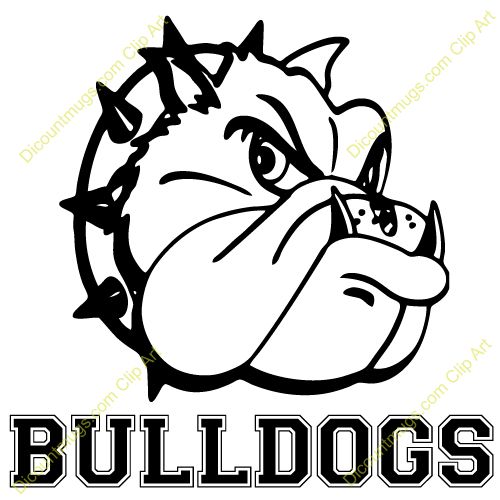 School Mascot Bulldog Clip Ar