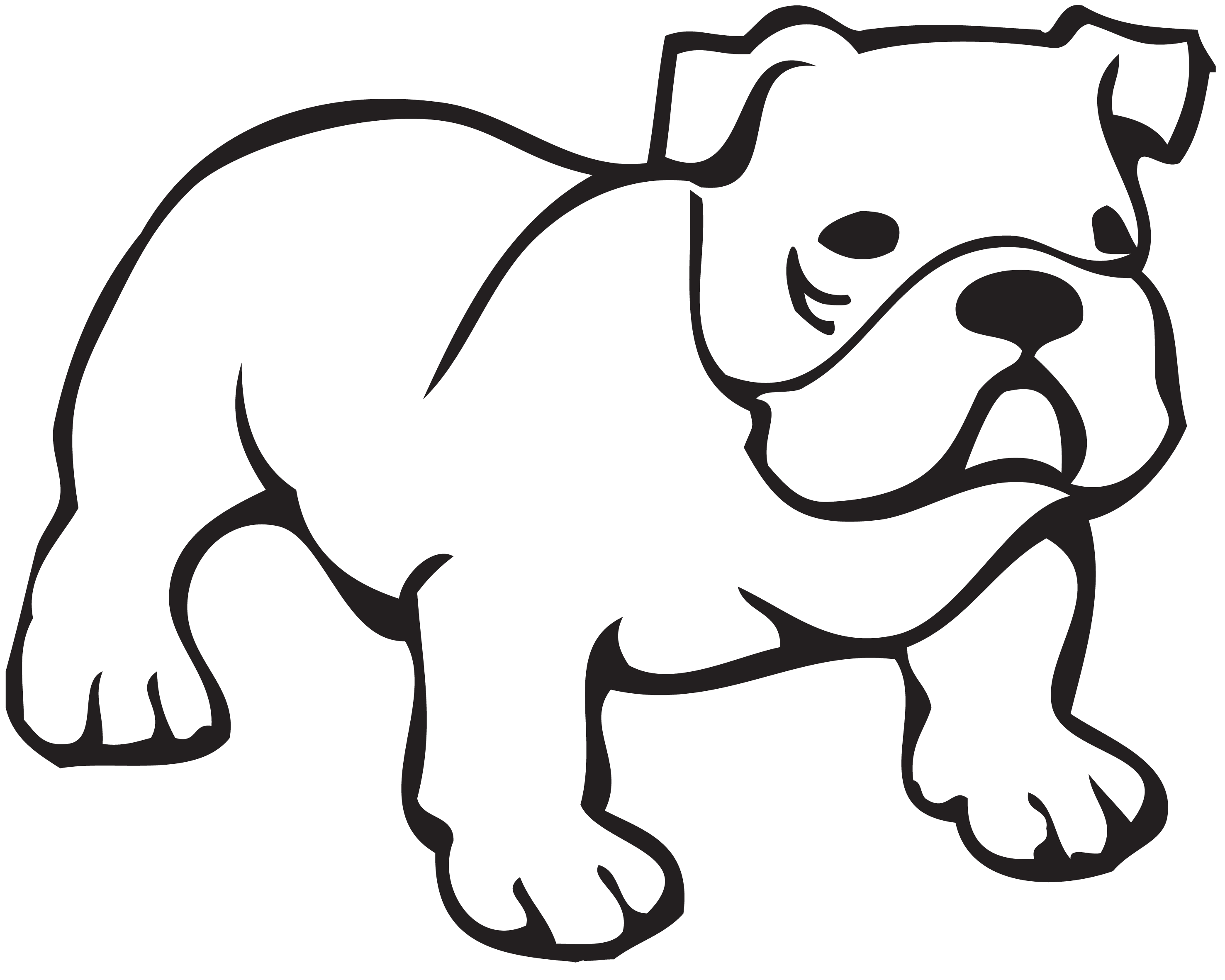 Bulldog images clip art - .