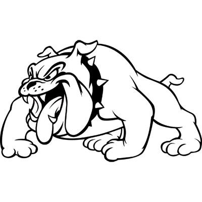 Bulldog Mascot Basketball Cli